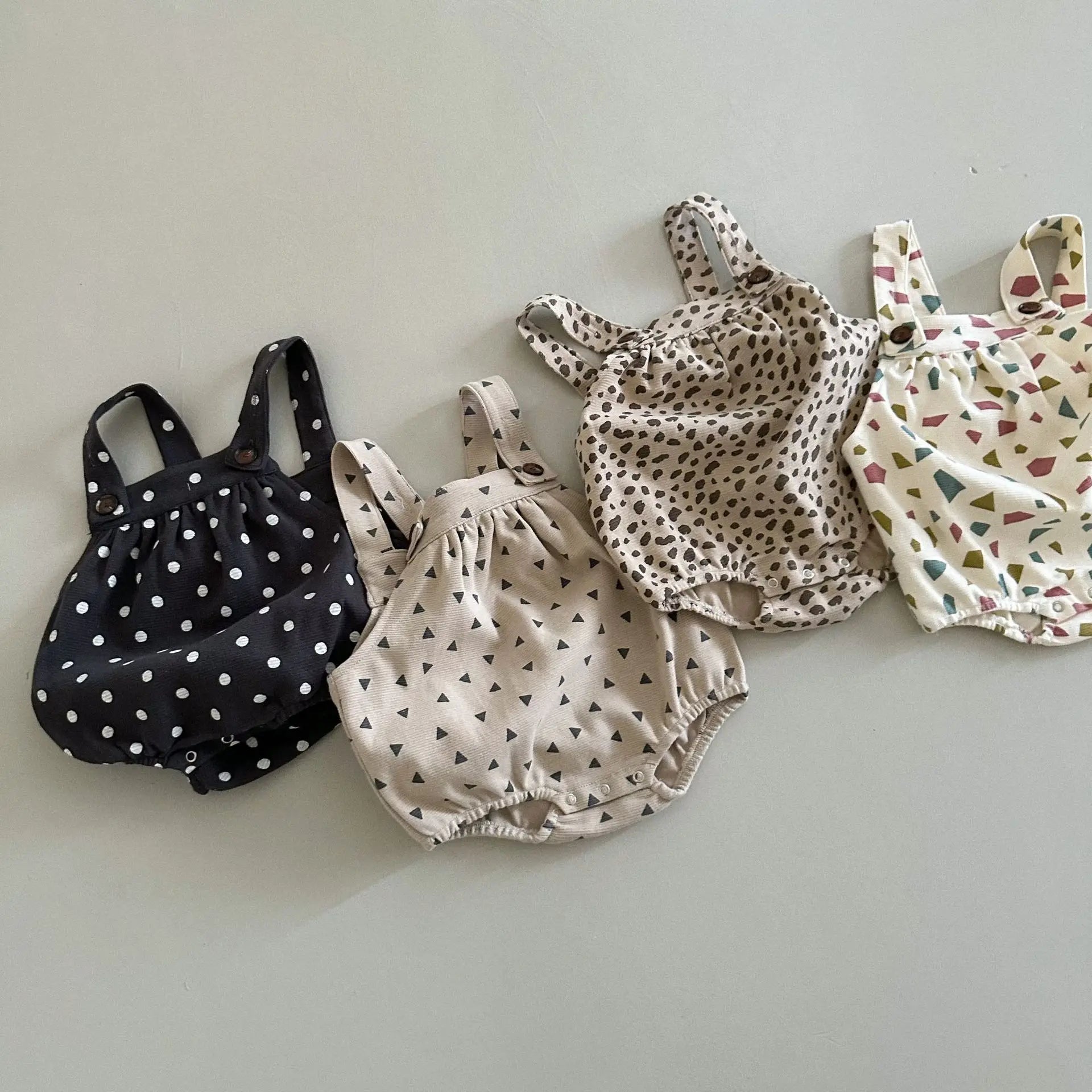 Patterned Sleeveless Onesie