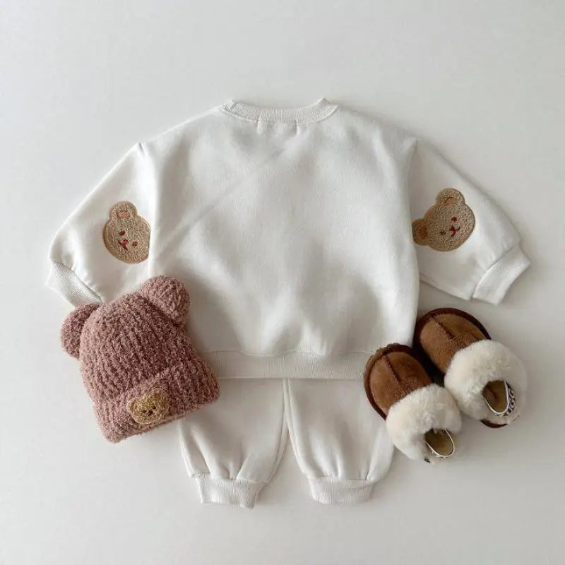 Cute Double Bear Jogger Set