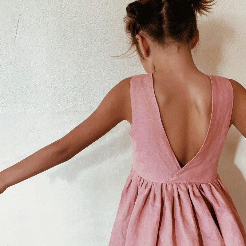 V-Neck Back Sleeveless Dress