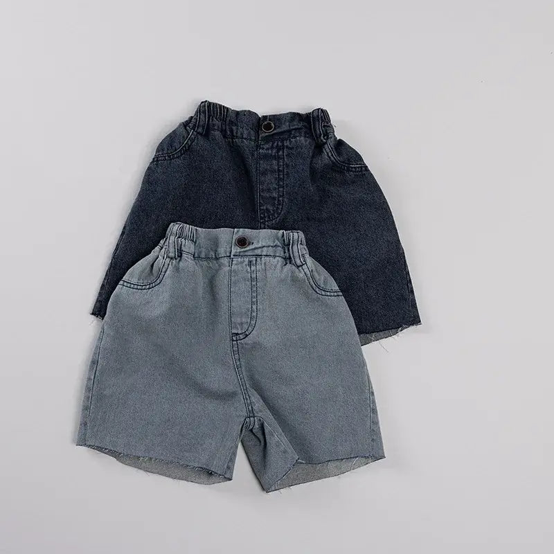 Soft Solid Denim Shorts