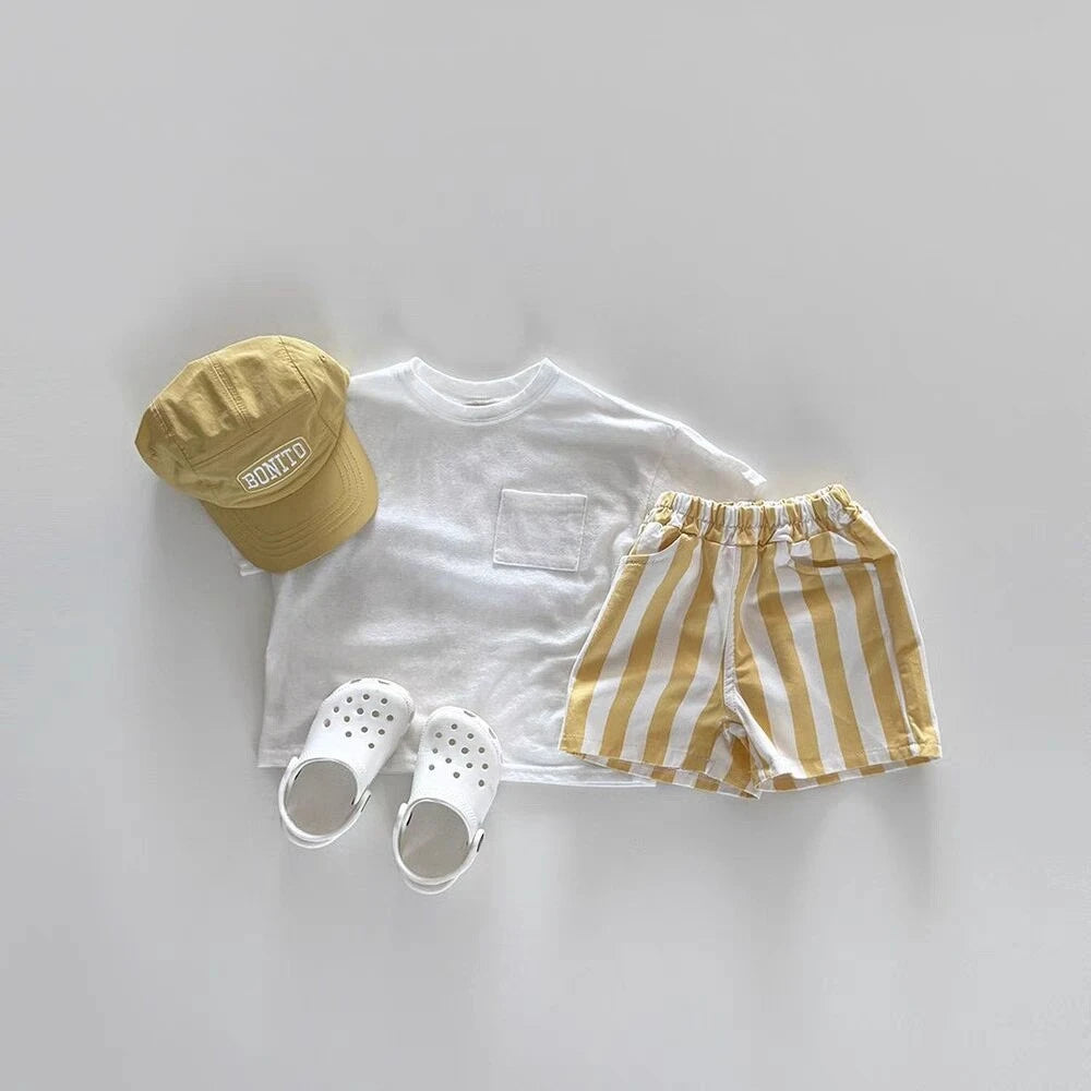 Trendy Striped Unisex Shorts