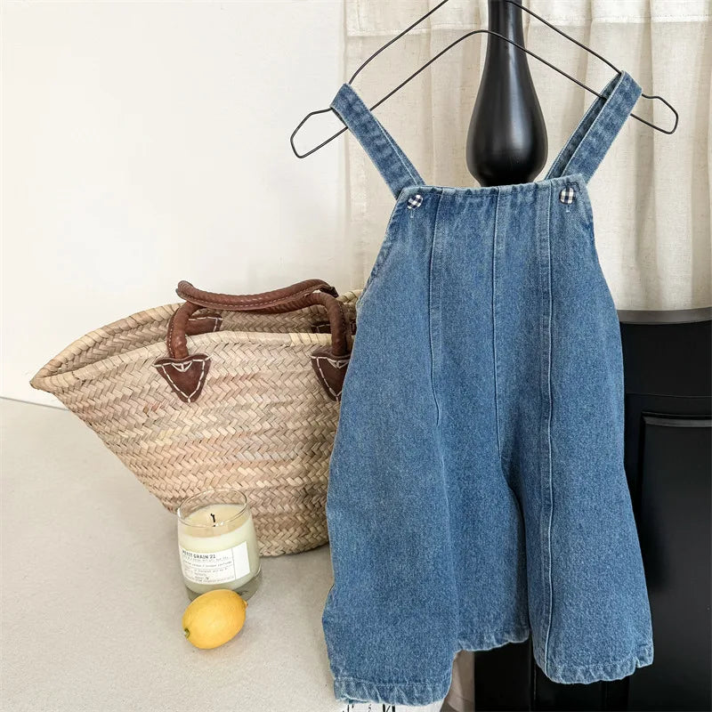 Sleeveless Denim Overalls