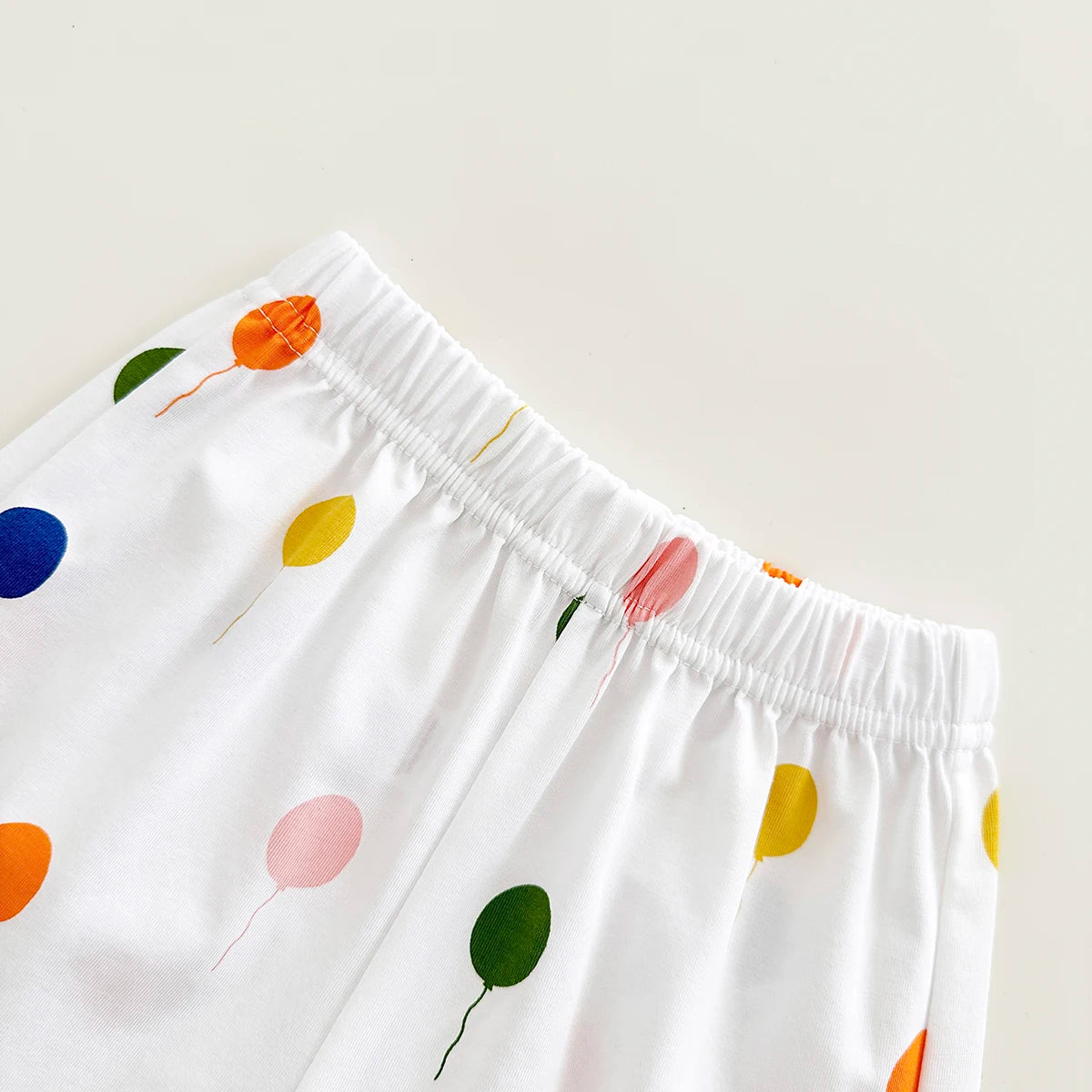 Colorful Balloon-Print Short Sleeved Tee & Shorts Set