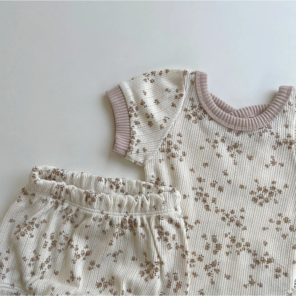 Floral Onesie & Shorts Set