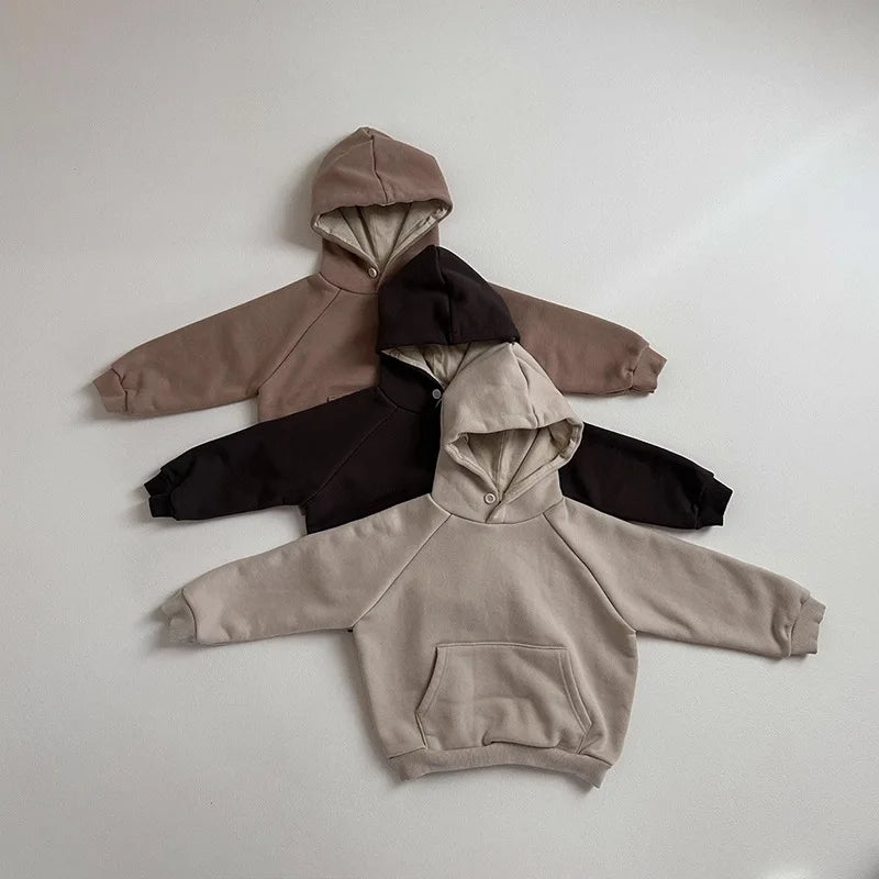 Solid Neutral Hooded Jogger Set