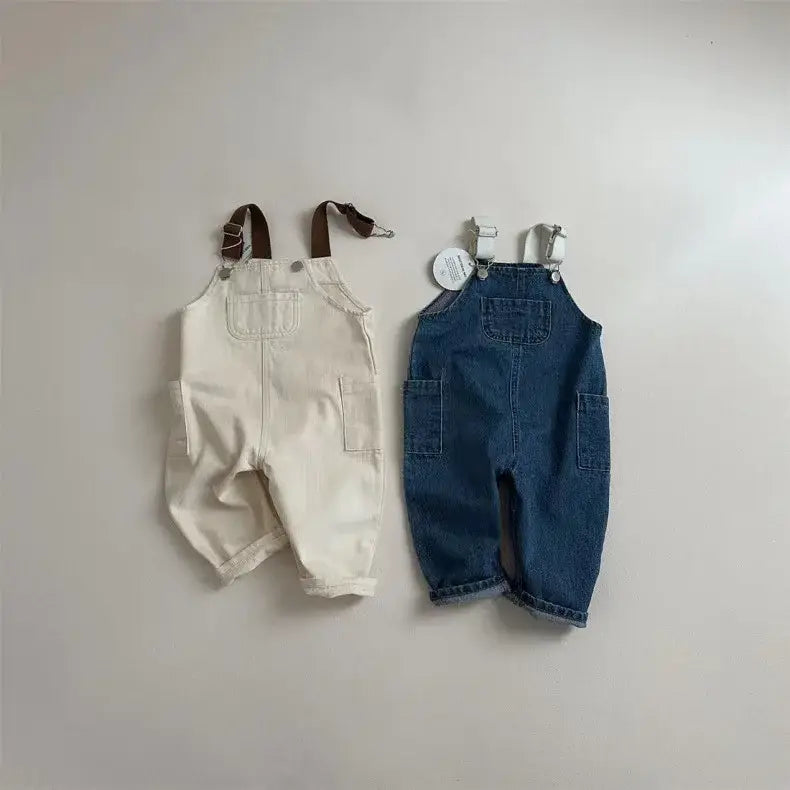 Cozy Cotton Denim Overalls for Babies