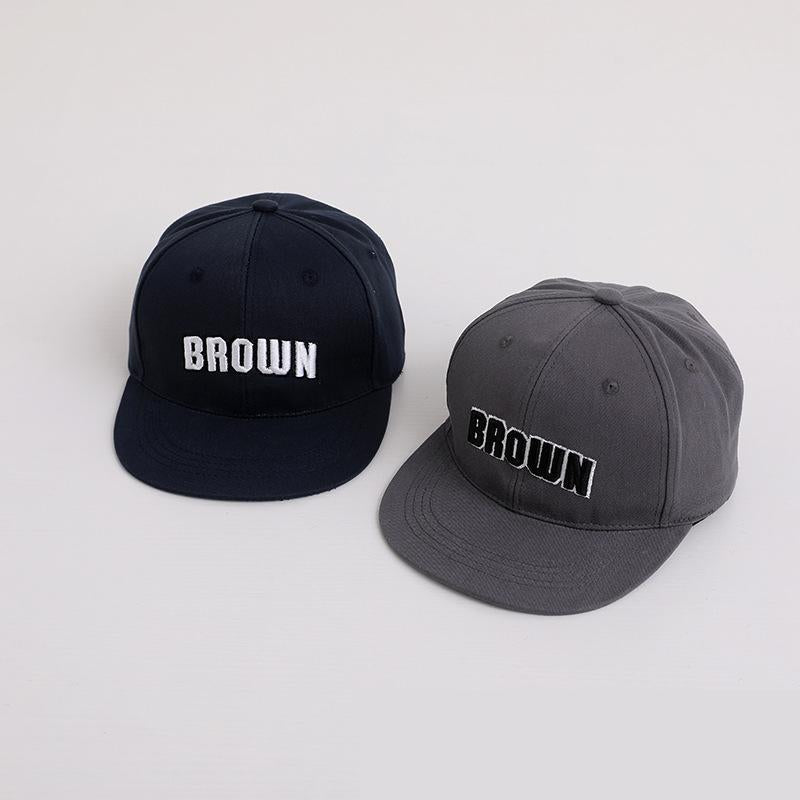 'BROWN' Kids Embroidered Baseball Cap