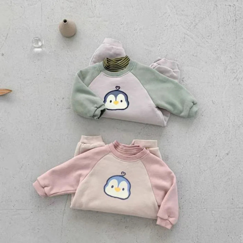 Little Penguin Long Sleeve Romper