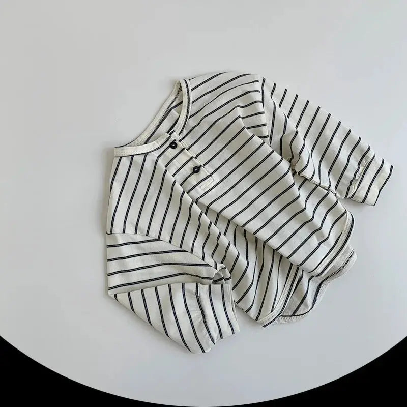 Striped Long-Sleeved Loose Tee