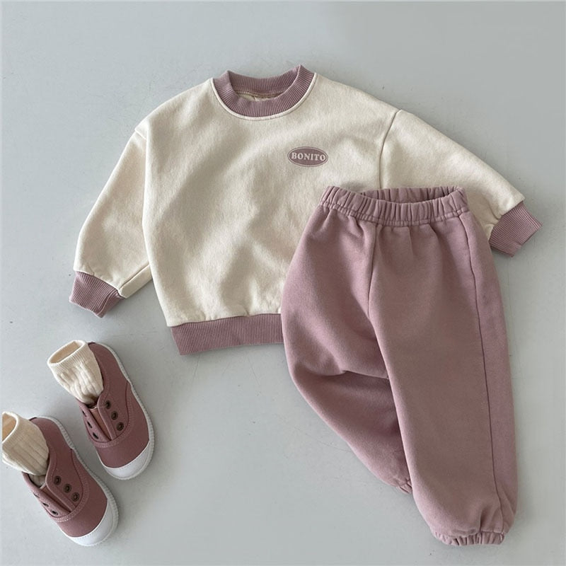 Autumn Letter Print Jogger Set