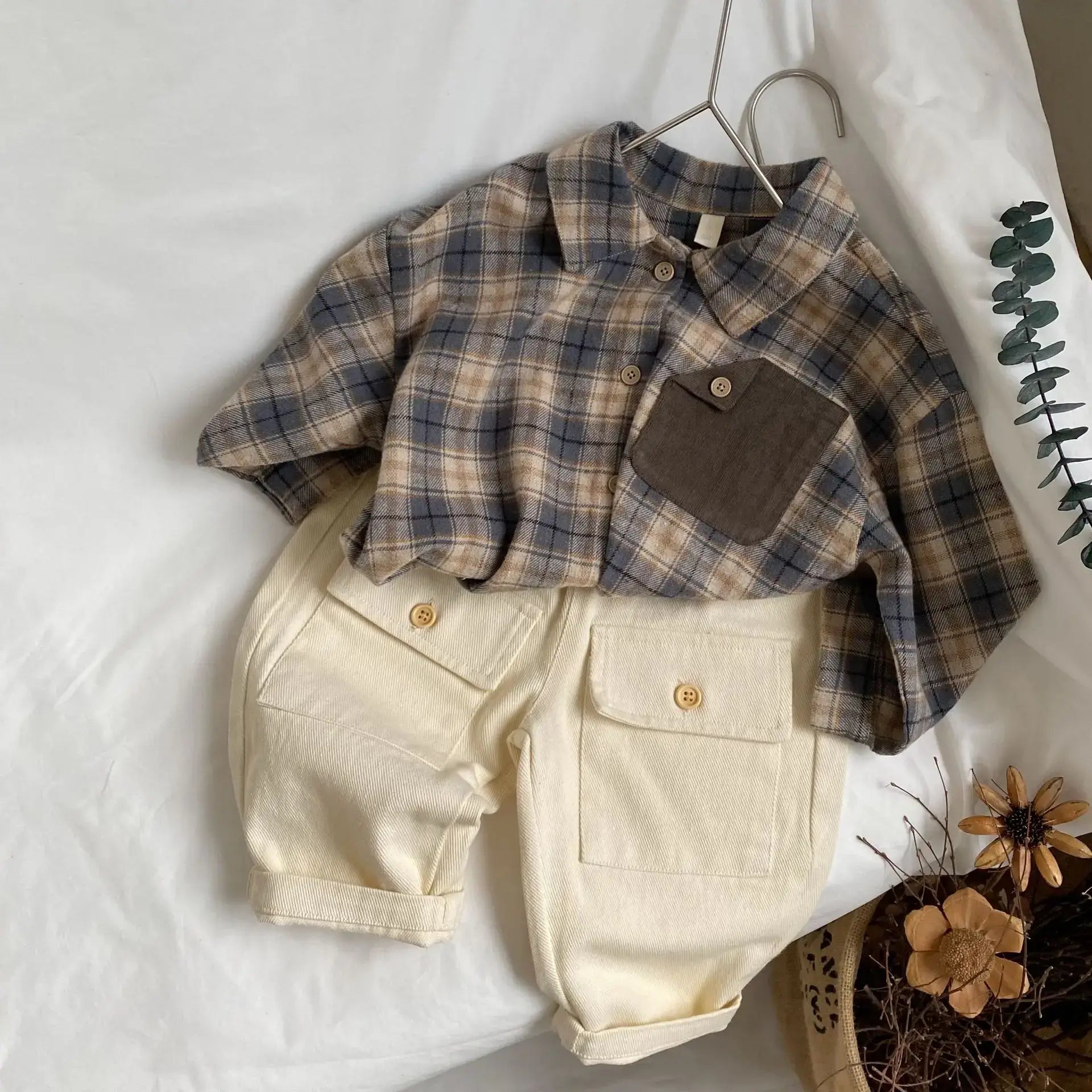 Retro Plaid Button-Down Shirt
