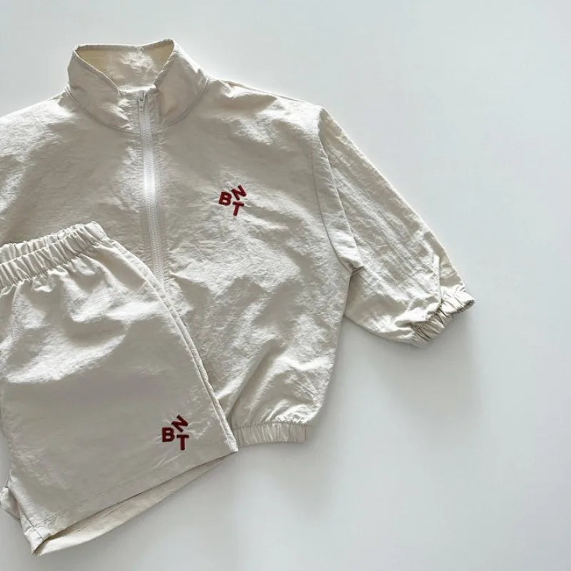 Zip-Up Jacket & Shorts  Set