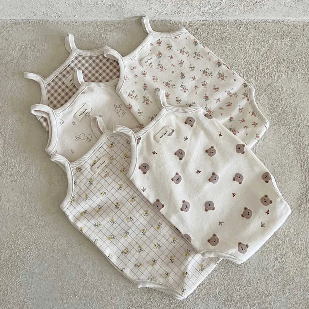 Sleeveless Print Onesie