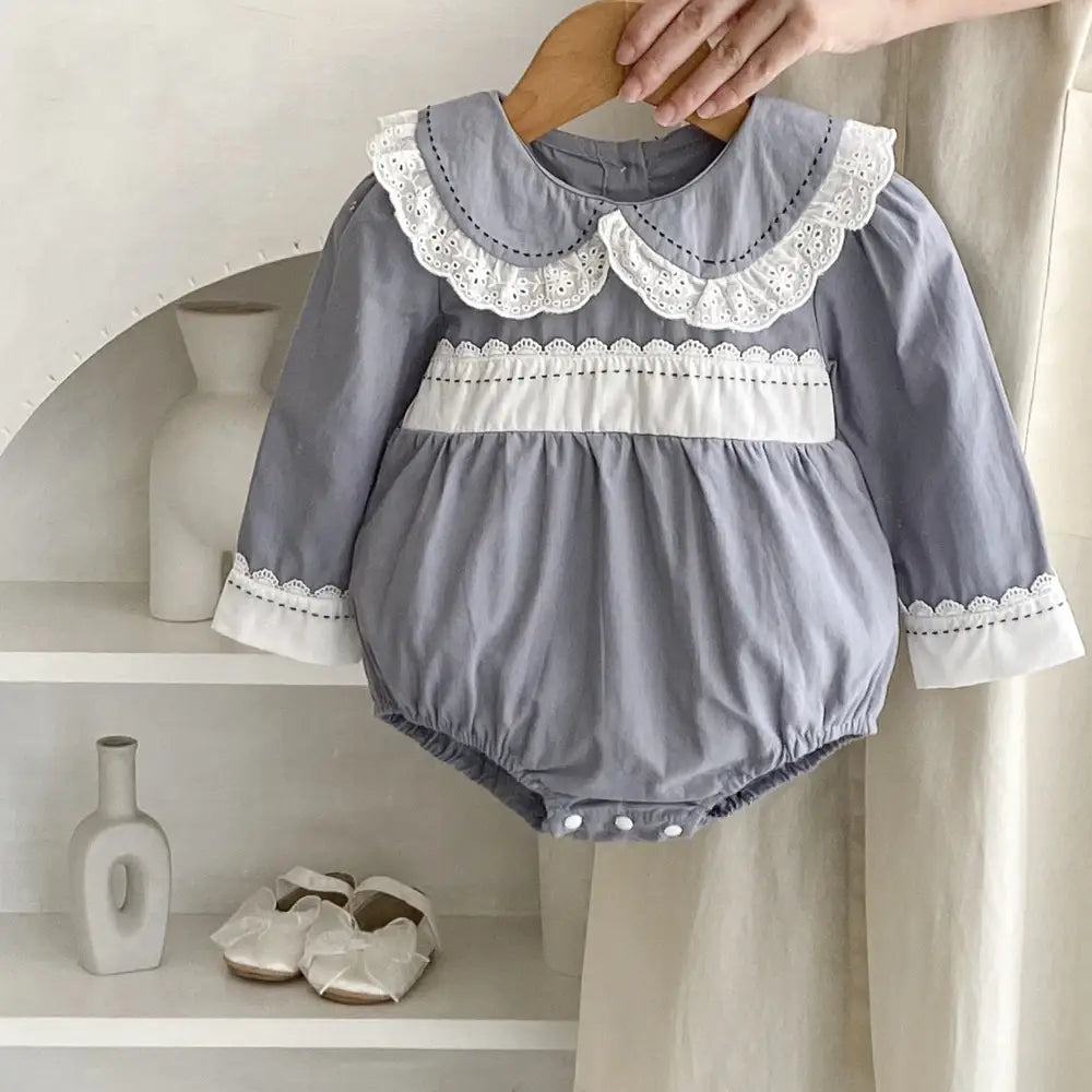 Lace Doll-Collar Onesie