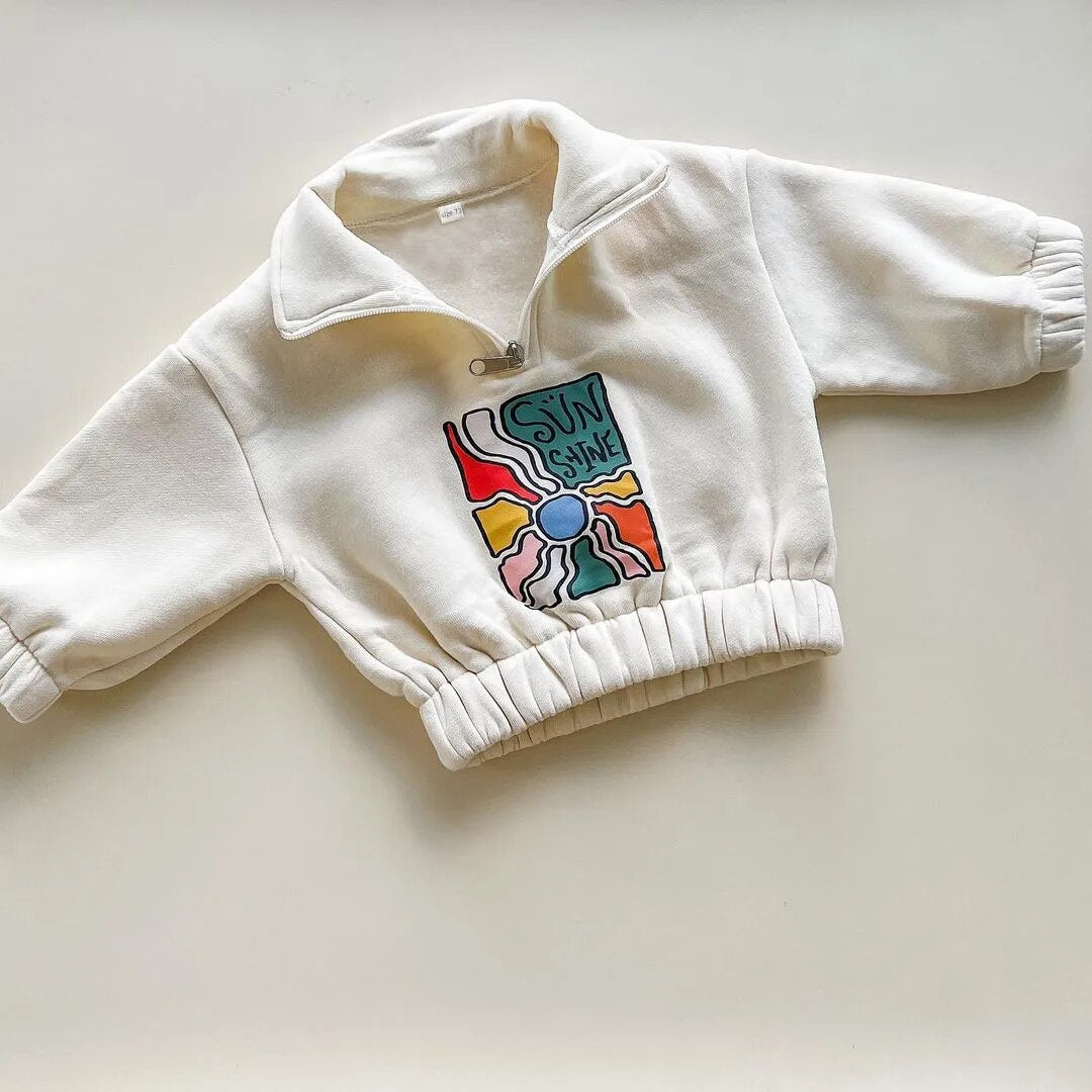 Warm Half-Zip Fleece Jacket & Pant Set