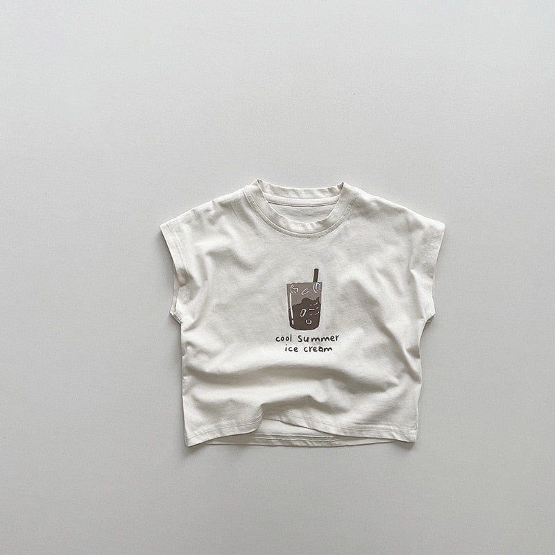 Sleeveless Fashion Print T-Shirt