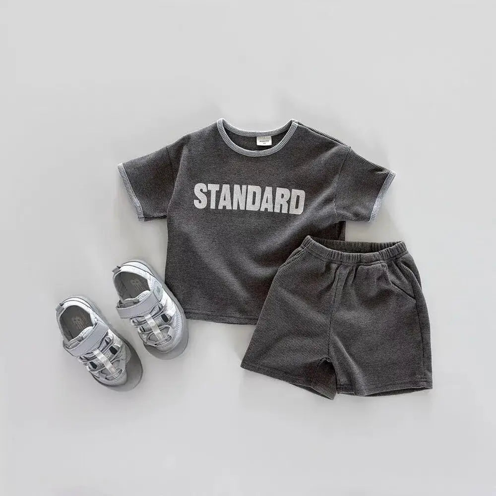 'STANDARD' Letter Print Casual Set