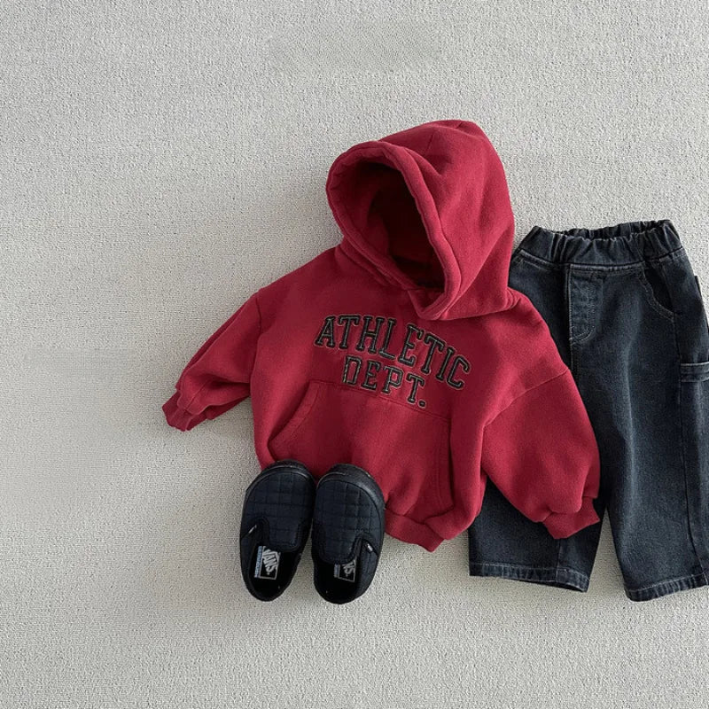 'ATHLETIC DEPT' Children's Fleece Hooded Sweatshirt