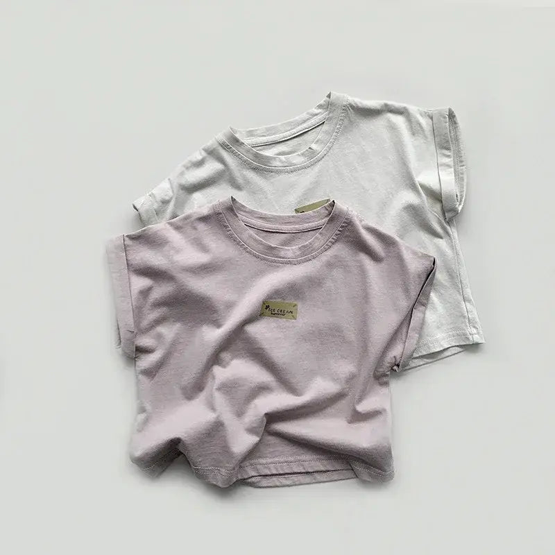Vintage Solid Short Sleeve T-Shirt