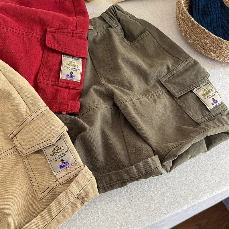 Unisex Solid Cargo Pants