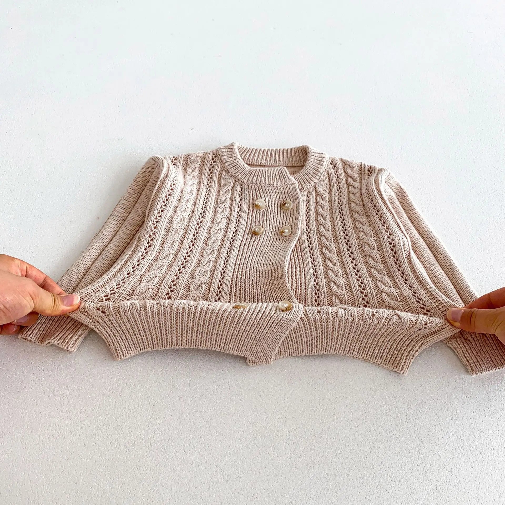 Double Breasted Knit Cardigan