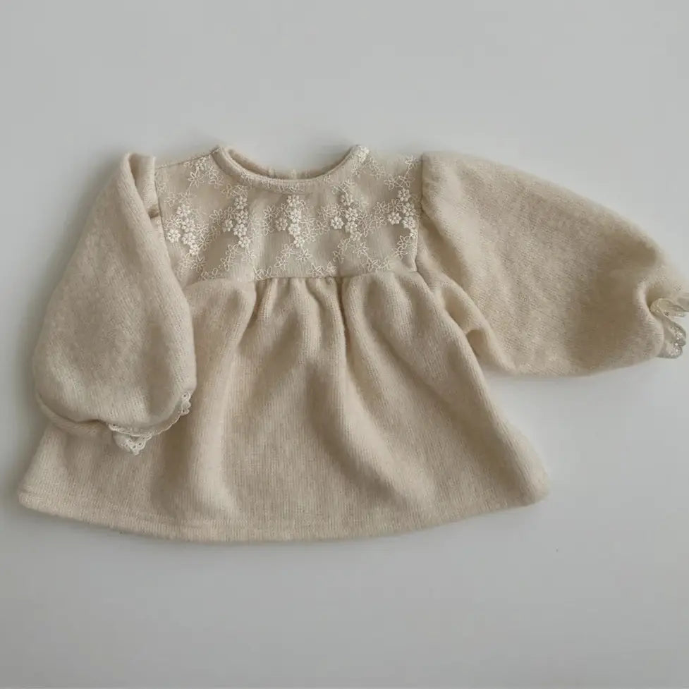 Front-Lace Long-Sleeved Blouse