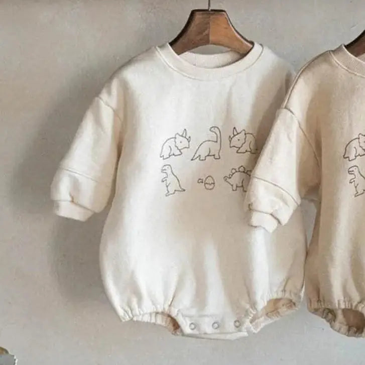 Cute Dinosaur Print Infant Onesie