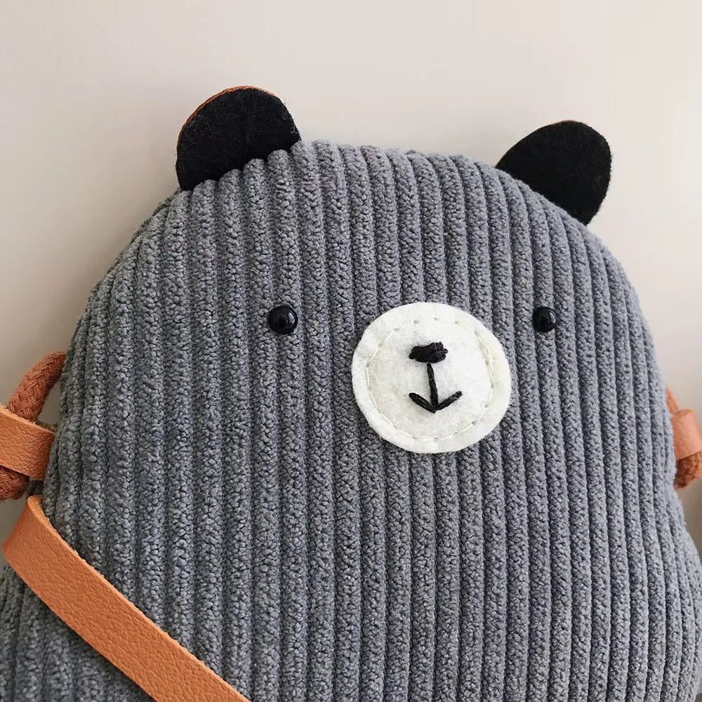 Cute Corduroy Bear Messenger Bag