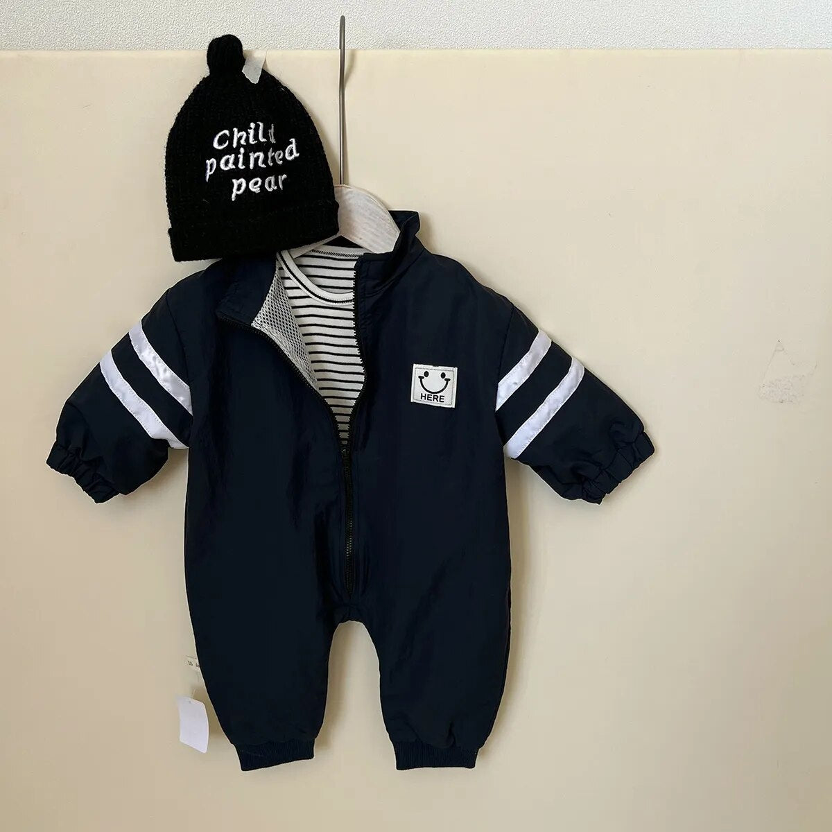 Long-Sleeved Zip-Up Romper