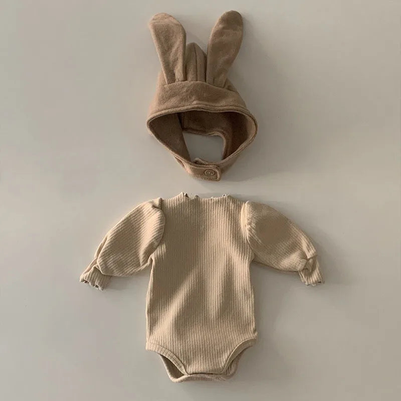 Long-Sleeved Ribbed Onesie