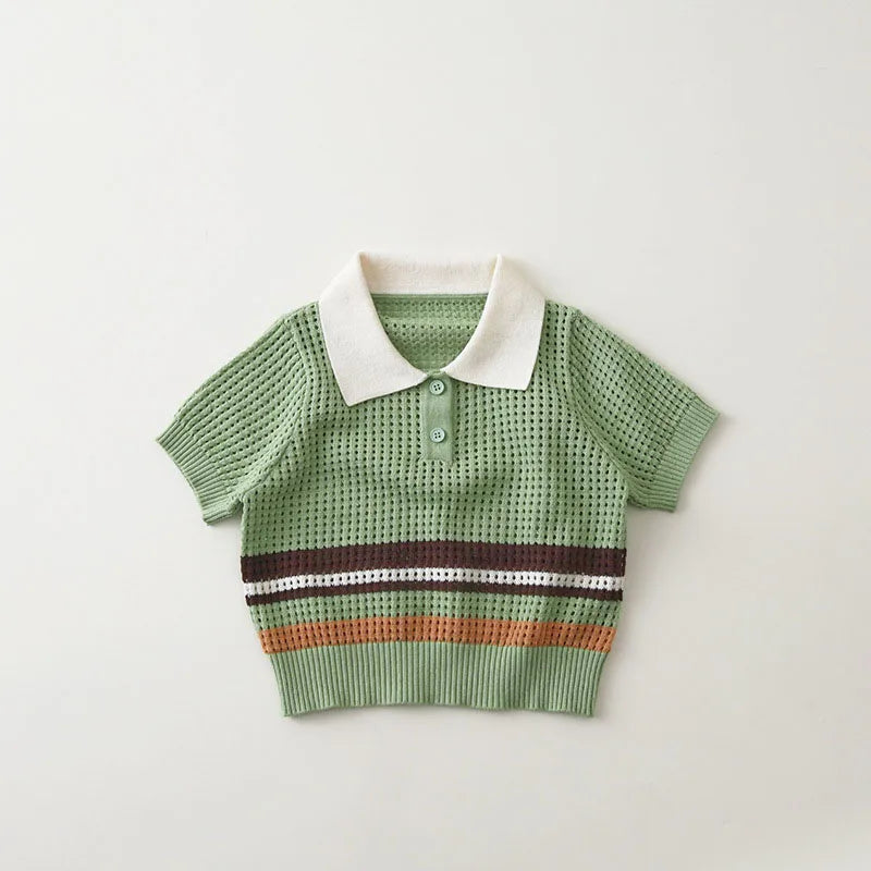 Kids Summer Polo  Knit T-Shirt