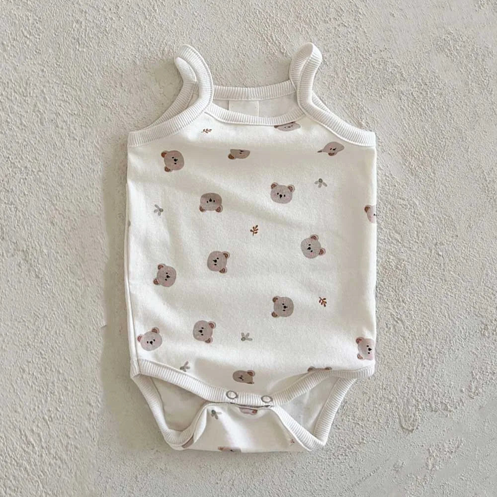 Sleeveless Print Onesie
