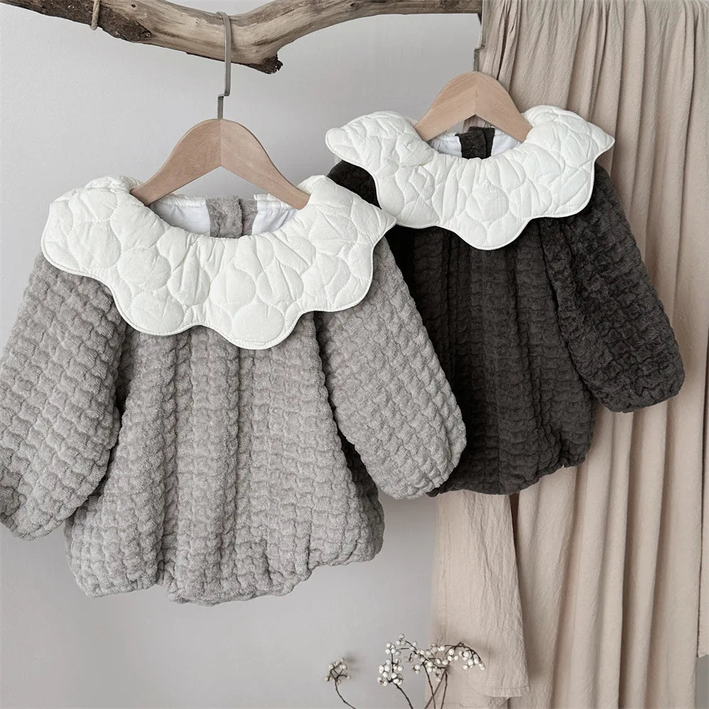 Girls' Double-Layer Long-Sleeve Onesie