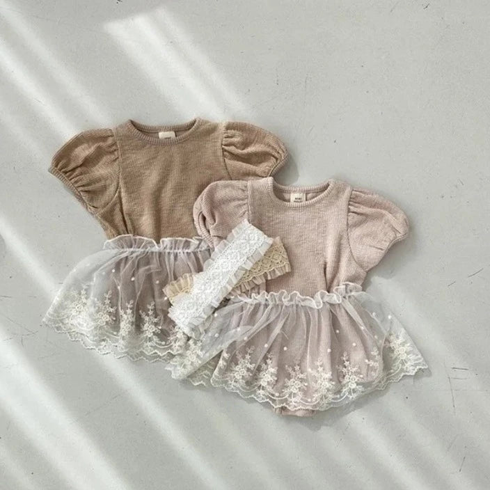 Lace PomPom Onesie