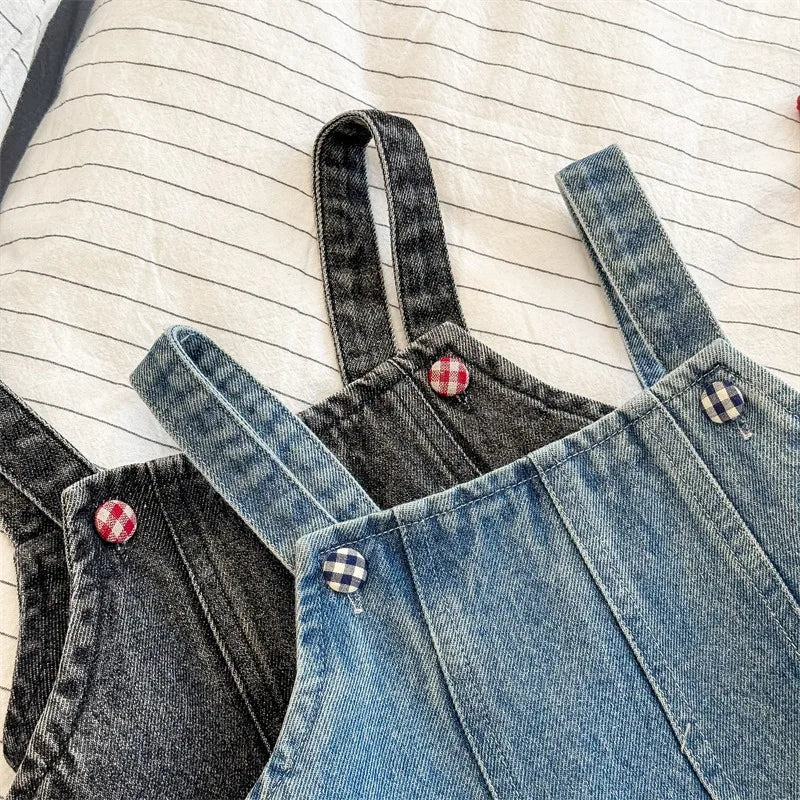 Sleeveless Denim Overalls