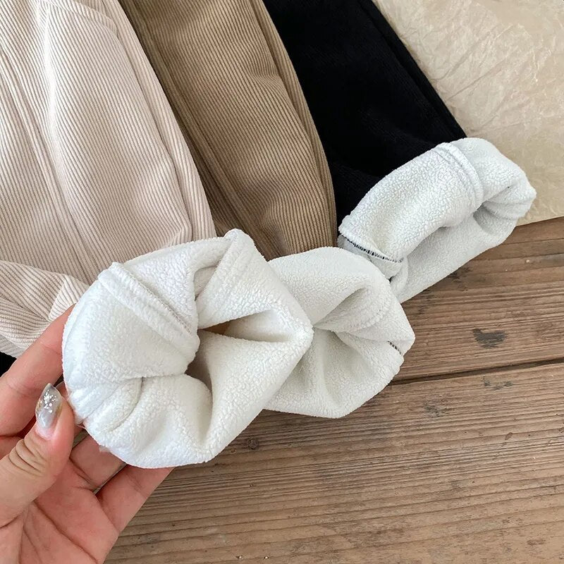 Corduroy Fleece Padded Pants