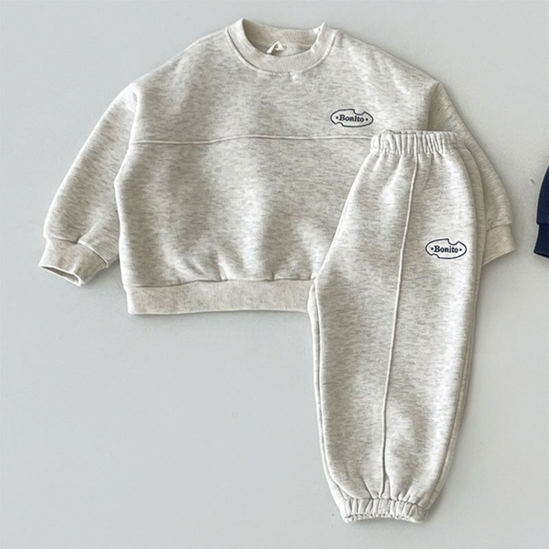 Warm Letter Print Jogger Set
