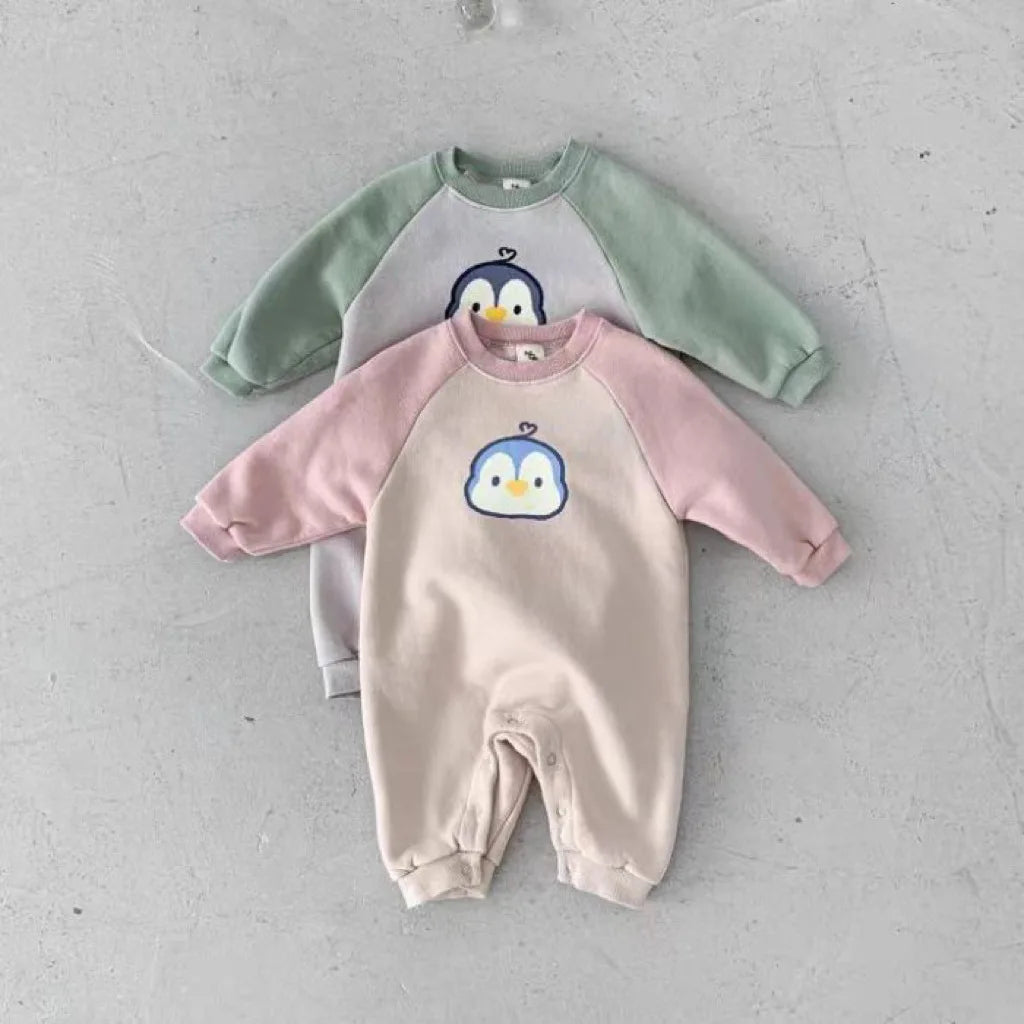 Little Penguin Long Sleeve Romper