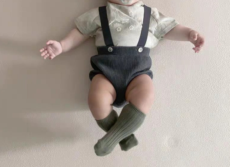 Ribbed Overalls Shorts