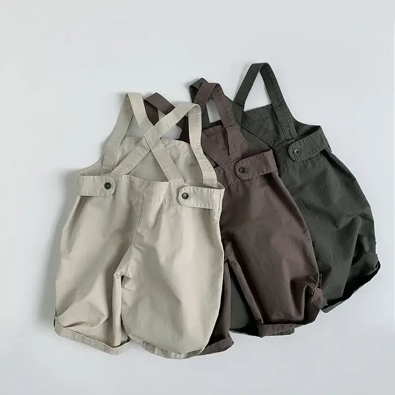 Children's Solid Vintage Overalls