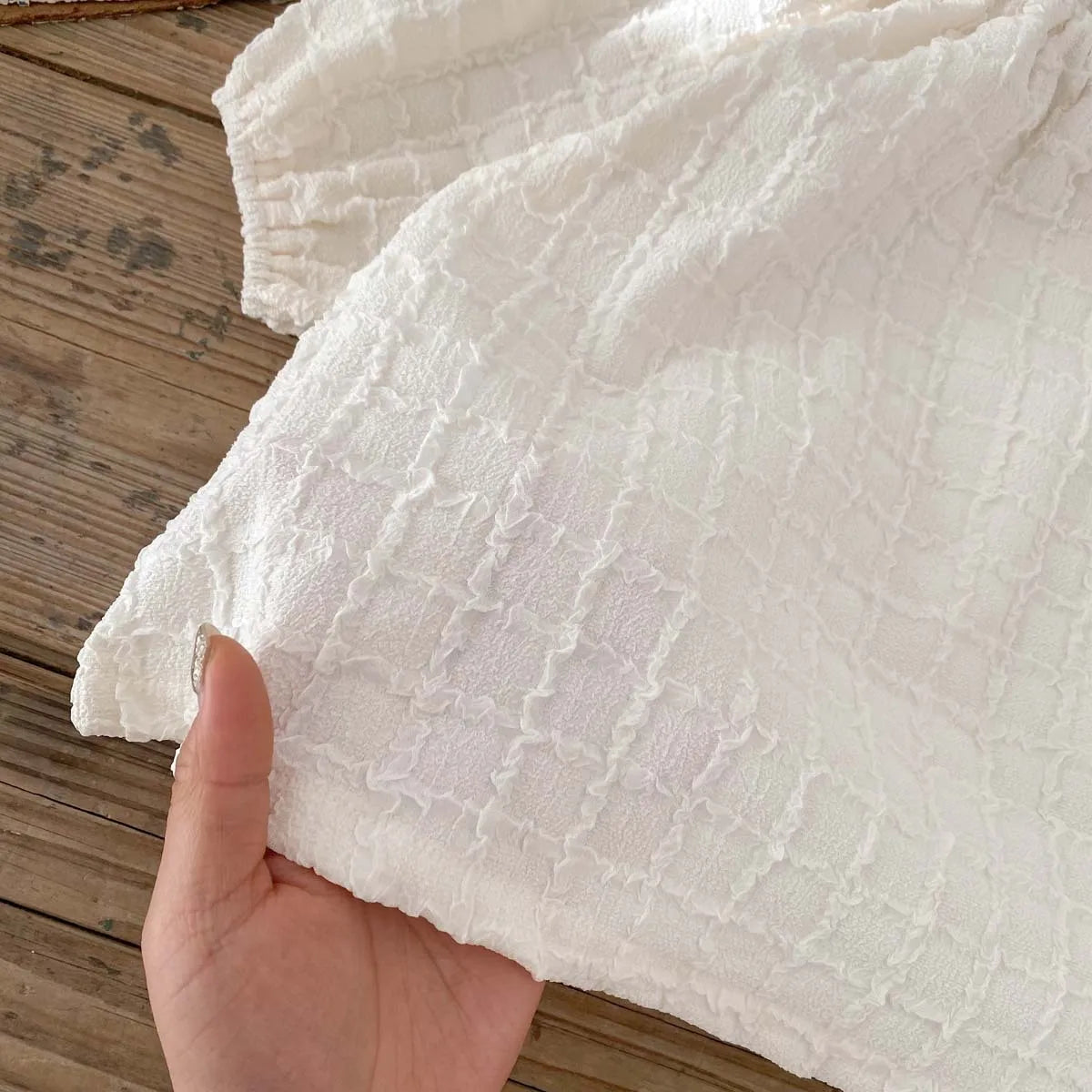 Solid Ivory A-Line Dress & Onesie
