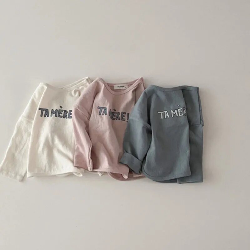 Long-Sleeved Letter Print T-Shirt