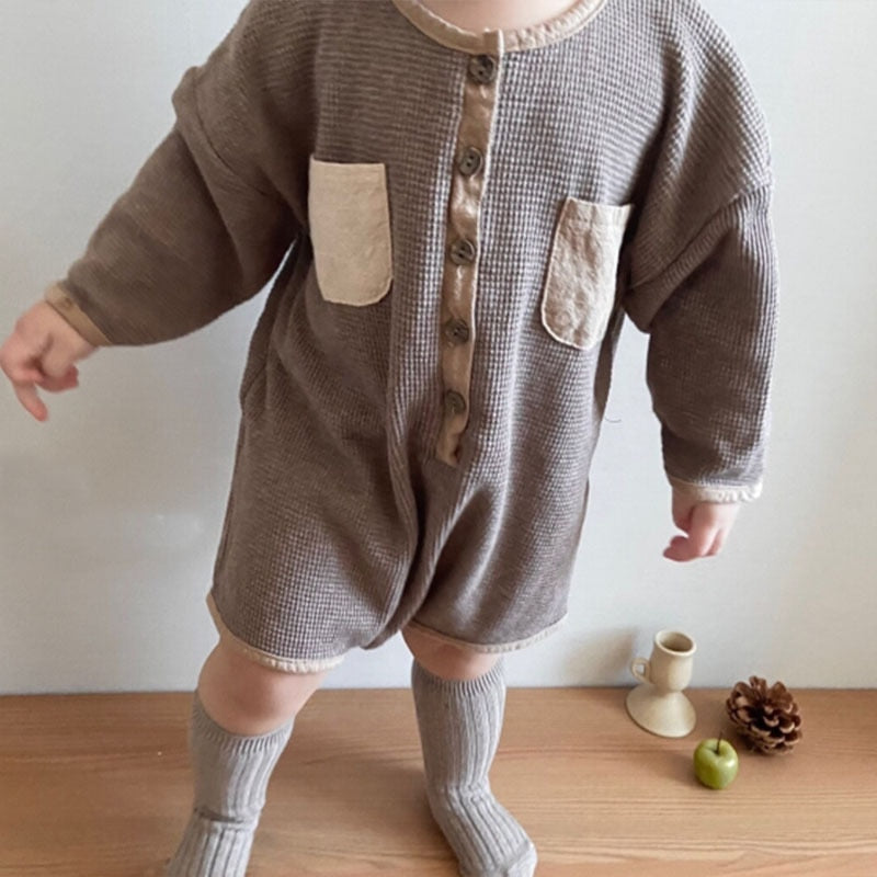 Button-Down Long-Sleeved Jumpsuit