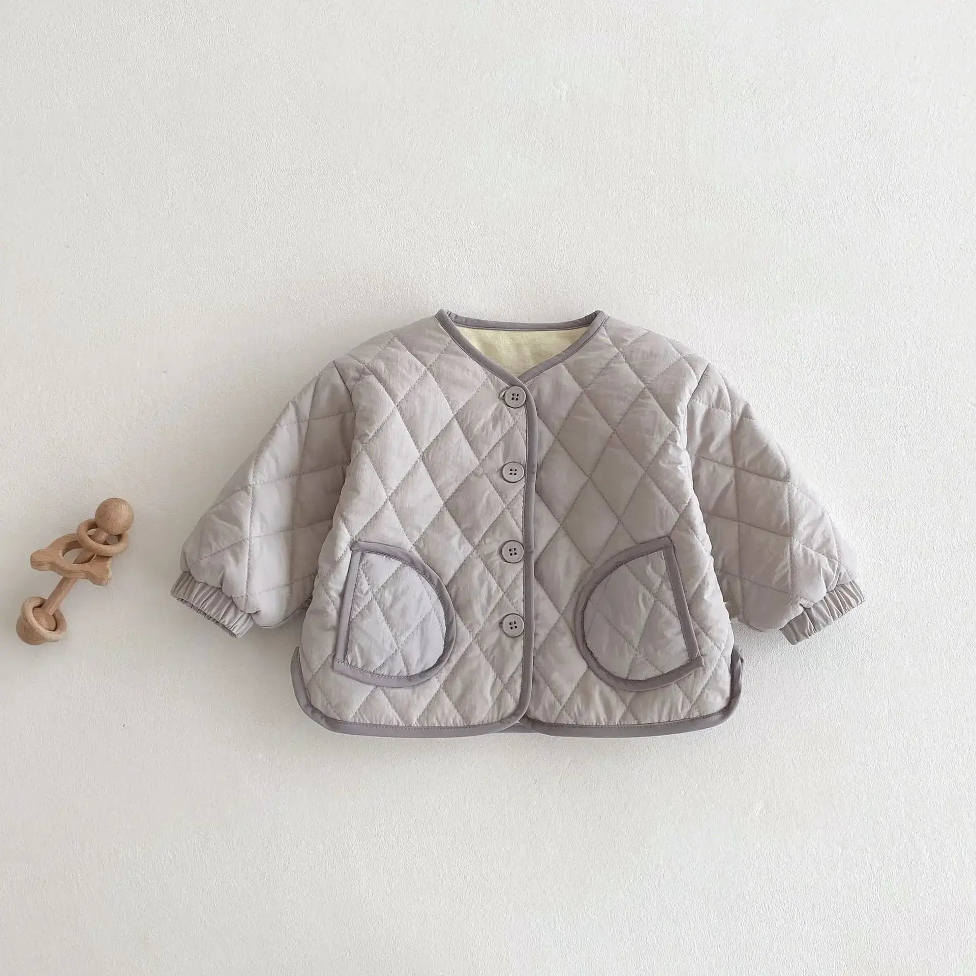 Winter Plush Kids' Cotton-Padded O-Neck Jacket