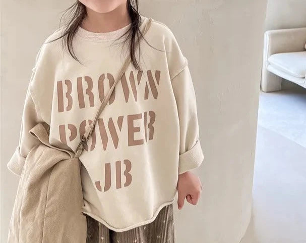 Letter-Print Vintage Sweatshirt