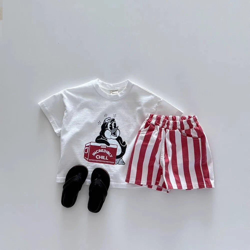 Trendy Striped Unisex Shorts