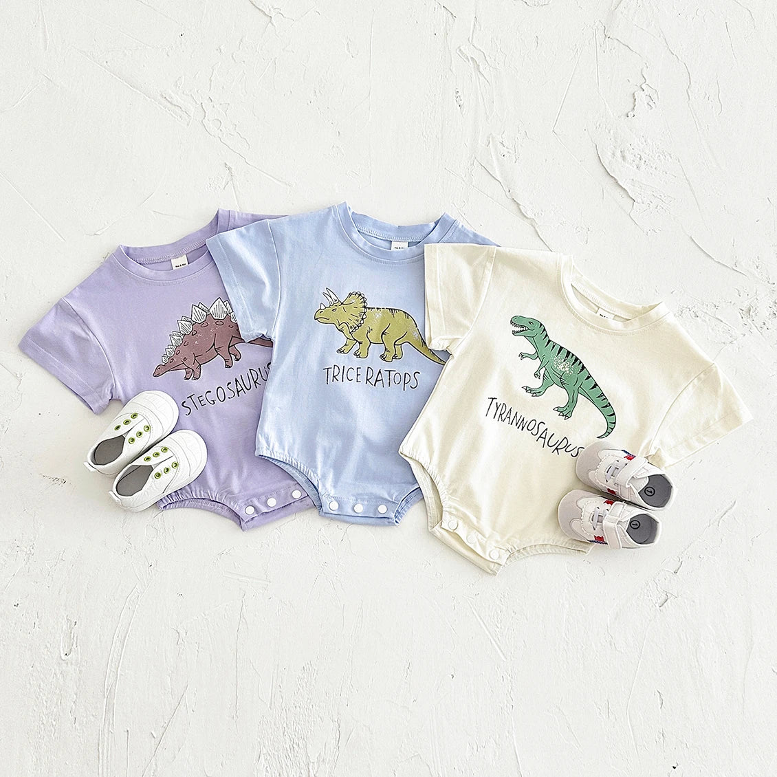 Dinosaur Print Short Sleeve Onesie