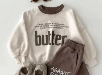 'Butter' Letter Print Sweatshirt