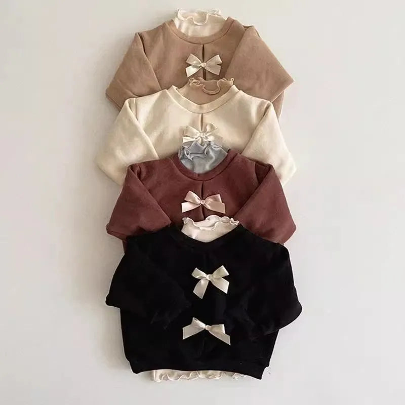 Solid Bow Top & Flared Pants