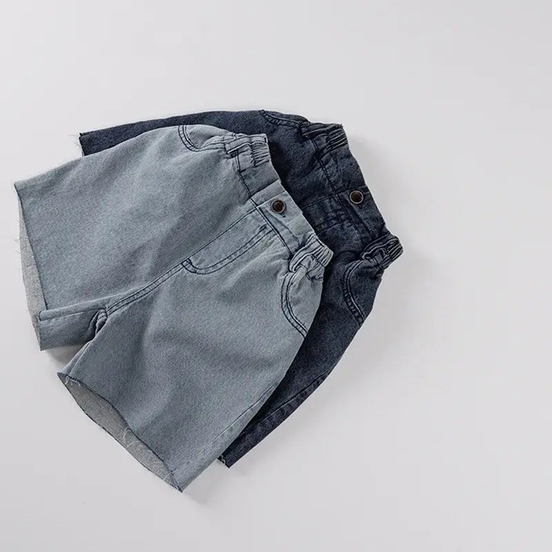 Soft Solid Denim Shorts